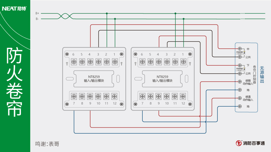 尼特NT8259輸入/輸出模塊接線(xiàn)接防火卷簾