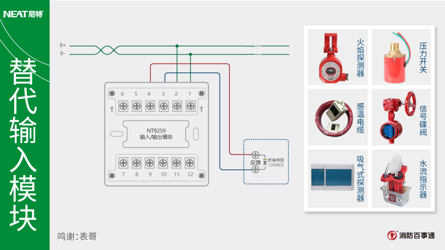 尼特NT8259輸入/輸出模塊替代輸入模塊接線(xiàn)